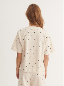 BASIC APPAREL T-SHIRT, ANNELI 482 BIRCH/BLACK