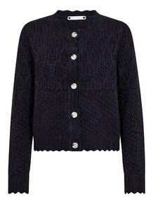 CO' COUTURE CARDIGAN, ROW NAVY