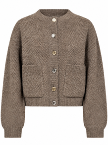 GOSSIA CARDIGAN, CARNAE BROWN MELANGE