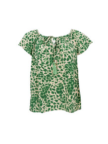 BLACK COLOUR BLUSE, LUNA DANA GREEN LEO