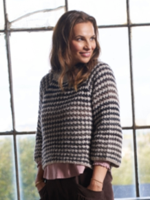 MARTA STRIKTRØJE, 25453 BEIGE/MORO