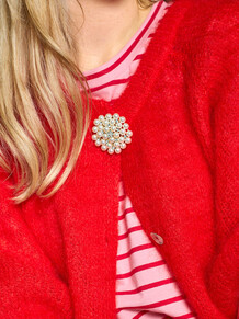 BLACK COLOUR BROOCH, TIFFANY PEARL