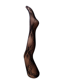 BLACK COLOUR STRØMPEBUKS, SAFIRA LACE