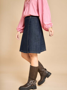 BLACK COLOUR NEDERDEL, RUSSEL WRAP DARK DENIM