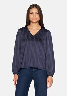 SISTERS POINT BLUSE, VENTIA NAVI PINSTRIPE NAVY