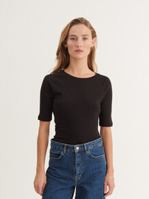 BASIC APPAREL T-SHIRT, ARENSE 001 BLACK