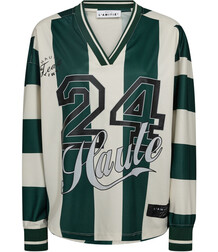 HAUTE L´AMITIÉ BLUSE, 24 STRIPE SPORTY GREEN/PEARL