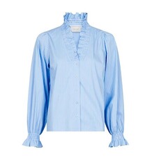 NEO NOIR SKJORTE, BRIELLE STRIPE LIGHT BLUE