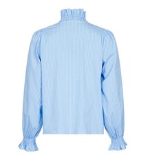 NEO NOIR SKJORTE, BRIELLE STRIPE LIGHT BLUE
