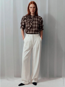 GOSSIA BLUSE, ZABINA BROWN CHECK