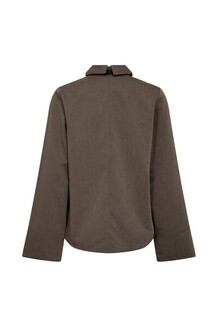 CO' COUTURE BLUSE, TENGA TIE WALNUT