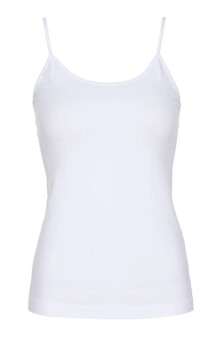 TIM & SIMONSEN TOP, 202 ELLEN SPAGHETTI BIANCO WHITE