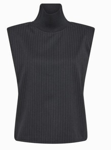 CO' COUTURE TOP, IDA PIN STRIPE DARK GREY