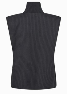 CO' COUTURE TOP, IDA PIN STRIPE DARK GREY
