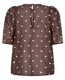 CO' COUTURE BLUSE, DITA DARK BROWN