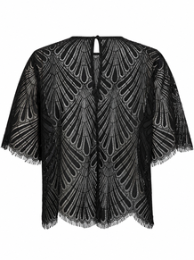 CO' COUTURE BLUSE, LETI LACE BLACK