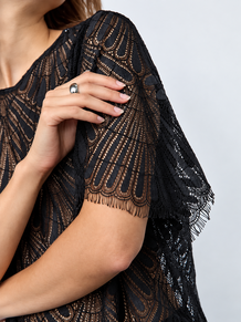 CO' COUTURE BLUSE, LETI LACE BLACK