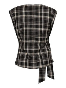 CO' COUTURE TOP, DAGNY CHECK PLEAT