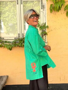 WAUW BLUSE, LUNA LOBSTER GREEN