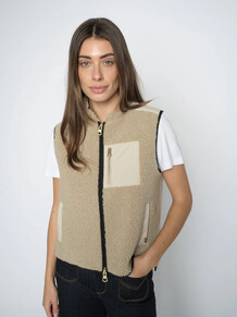 MOS MOSH VEST, ROWE ELI TEDDY FEATHER GREY
