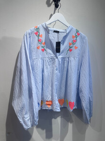 QNUZ SKJORTE, LUX BLUE