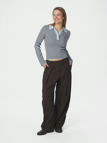 NEO NOIR POLO STRIK, FANNYA LIGHT BLUE STRIPE