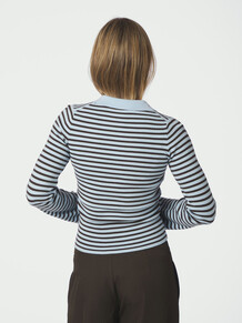 NEO NOIR POLO STRIK, FANNYA LIGHT BLUE STRIPE