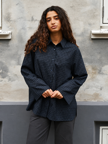 NEO NOIR SKJORTE, DITA DARK BLUE