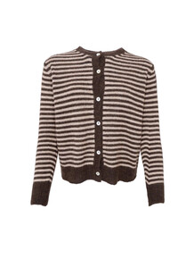 BLACK COLOUR CARDIGAN, DELL STRIPE