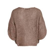 BLACK COLOUR CARDIGAN, CASEY PUFF SLEEVE TAUPE