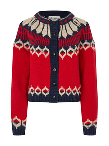 LOLLYS LAUNDRY CARDIGAN, CLARE RED