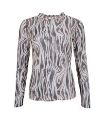 BLACK COLOUR MESH, FLORENCE ZEBRA