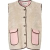 LOLLYS LAUNDRY VEST, JACE LOVE BEIGE