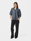 NEO NOIR SKJORTE, CHACHA CHAMBRAY STRIPE BLOUSE