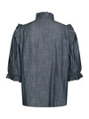 NEO NOIR SKJORTE, CHACHA CHAMBRAY STRIPE BLOUSE