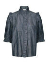 NEO NOIR SKJORTE, CHACHA CHAMBRAY STRIPE BLOUSE