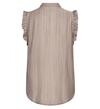 CO' COUTURE TOP, REGGIE FRILL TAUPE
