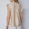 CO' COUTURE TOP, TASSY FRILL BISQUI