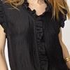 CO' COUTURE TOP, TASSY FRILL BLACK