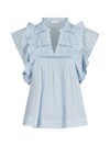 NEO NOIR TOP, JAYLA S VOILE LIGHT BLUE