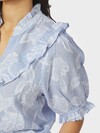 NEO NOIR BLUSE, MANET JACQUARD LIGHT BLUE