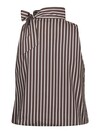 NEO NOIR TOP, VEDA STRIPE DARK BROWN