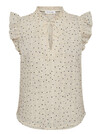 CO' COUTURE TOP, EVELYN MINI DOT OFF WHITE