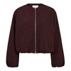 CO' COUTURE JAKKE, LUNA BALLOON ZIP WINERED