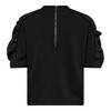 CO'COUTURE T-SHIRT, LANCE GATHERING BLACK