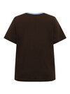 GOSSIA T-SHIRT, BAS CHOCOLATE/BLUE