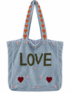 QNUZ TASKE, 6510 DENIM BLUE VELOUR