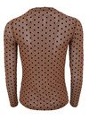 BLACK COLOUR MESH BLUSE, JENNIE DOTTED NOUGAT