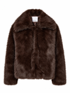 CO' COUTURE JAKKE, AIKO FURRY DARK BROWN