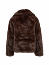 CO' COUTURE JAKKE, AIKO FURRY DARK BROWN